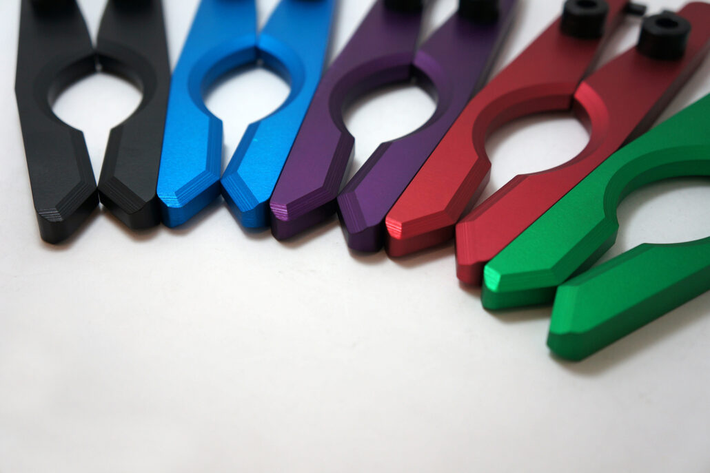 Anodized aluminum parts